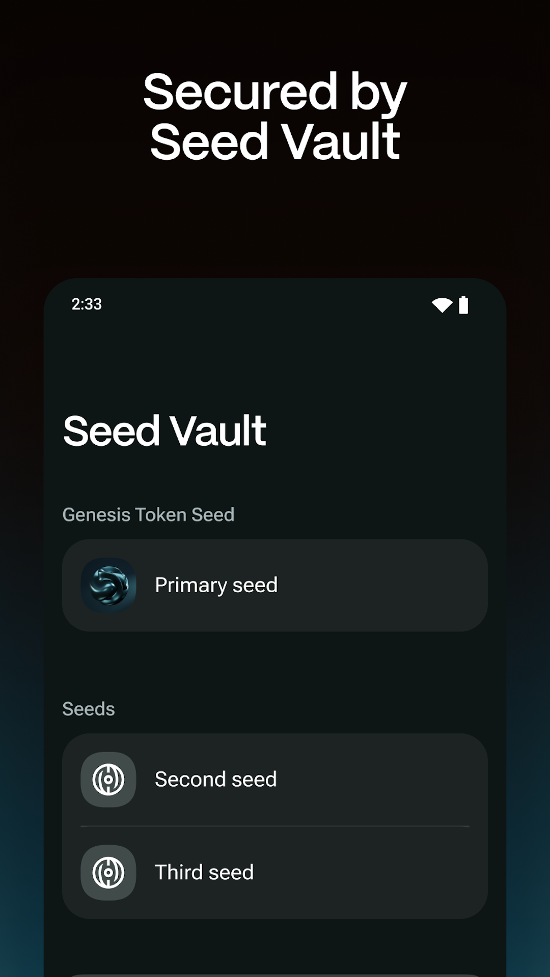 Seed Vault Wallet screenshot 2