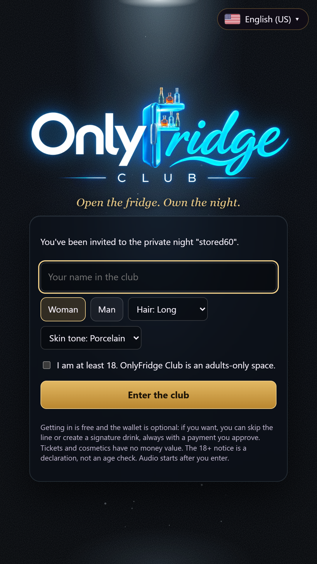 OnlyFridge Club screenshot 1