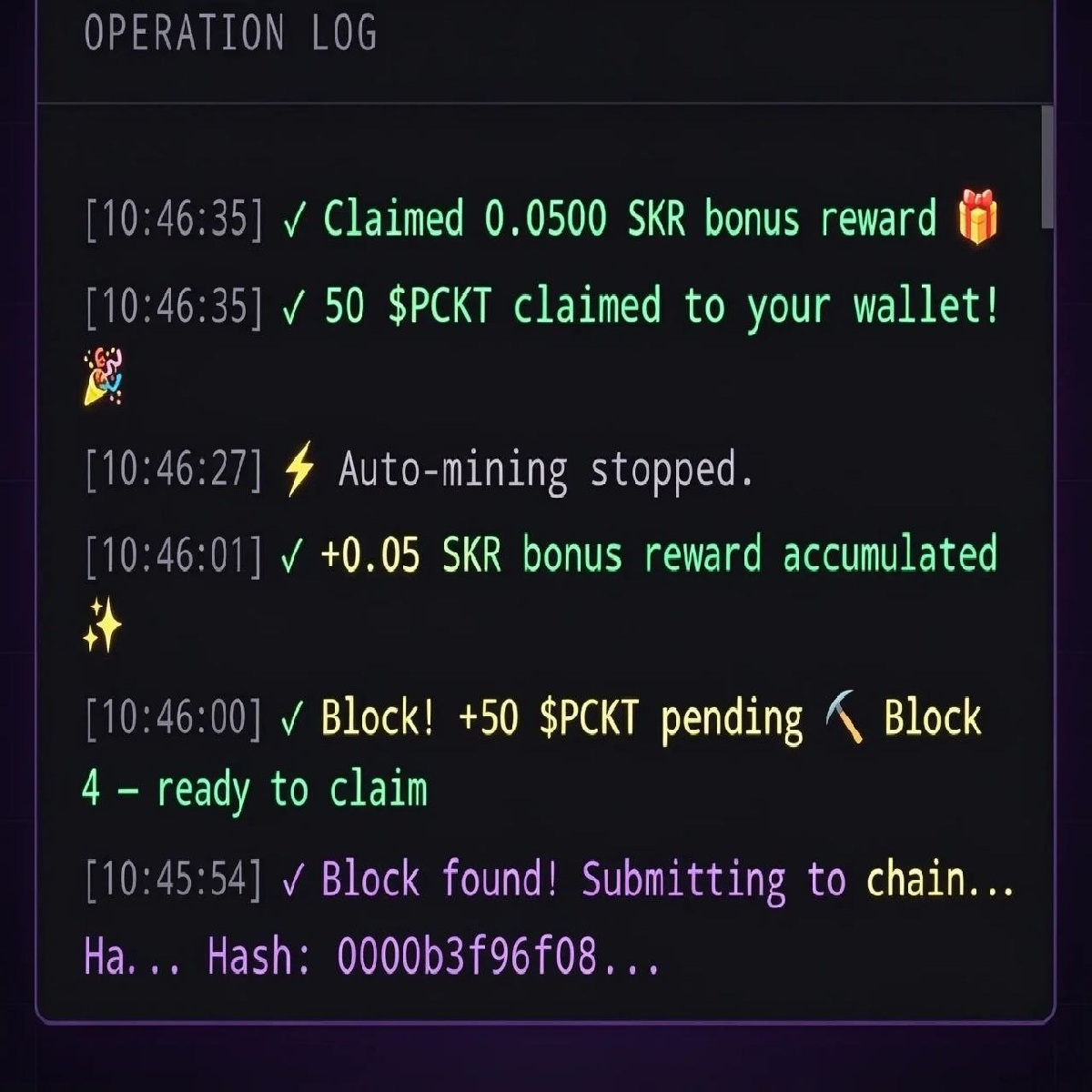 Pockethash graphic