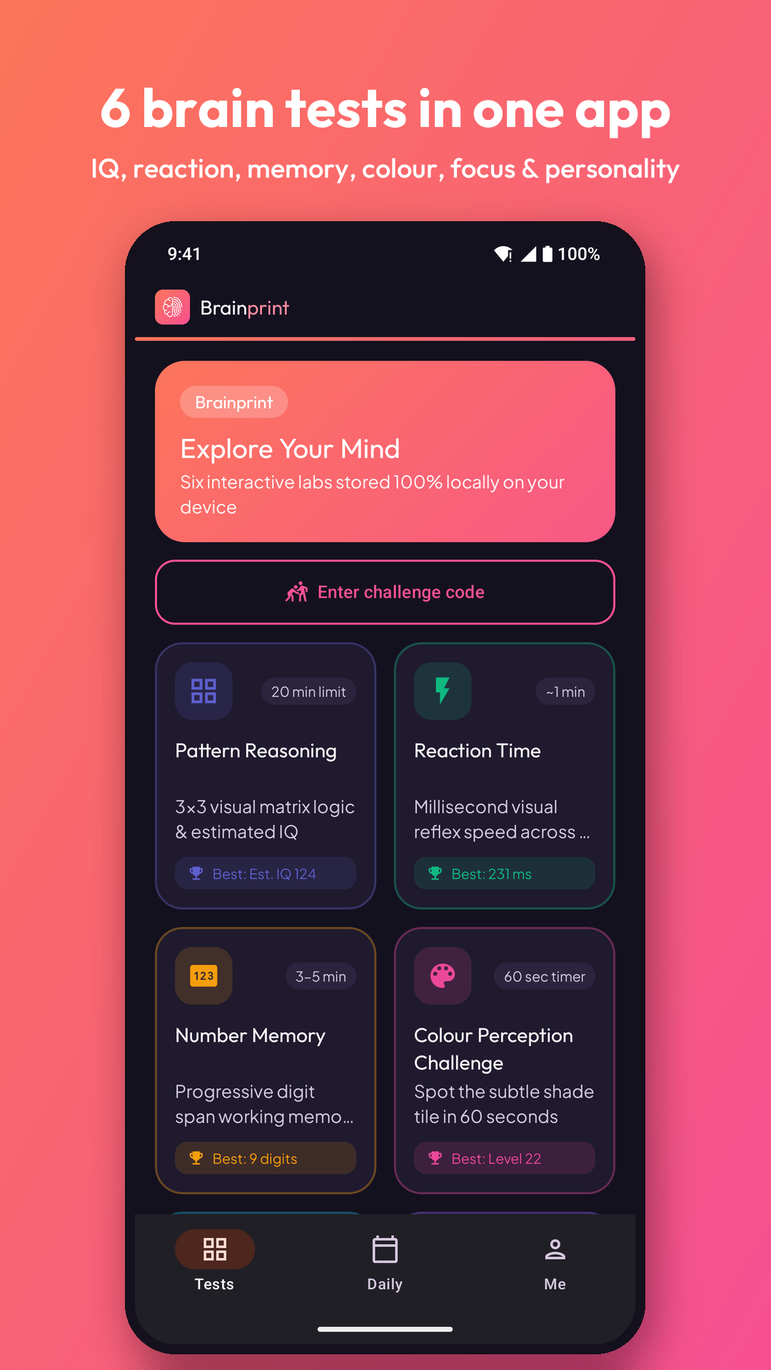 Brainprint: IQ Test screenshot 1