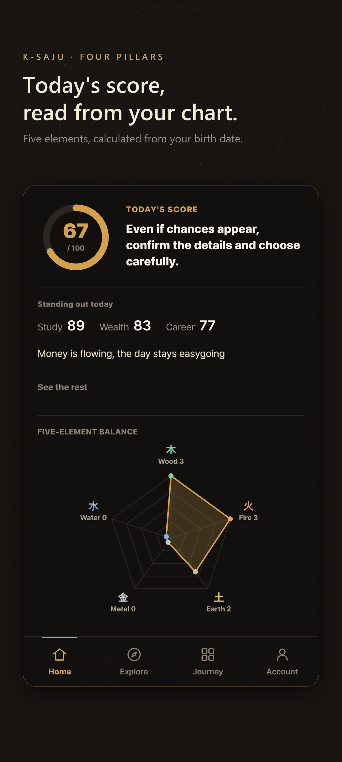 Saza: K-Saju & Fortune screenshot 2