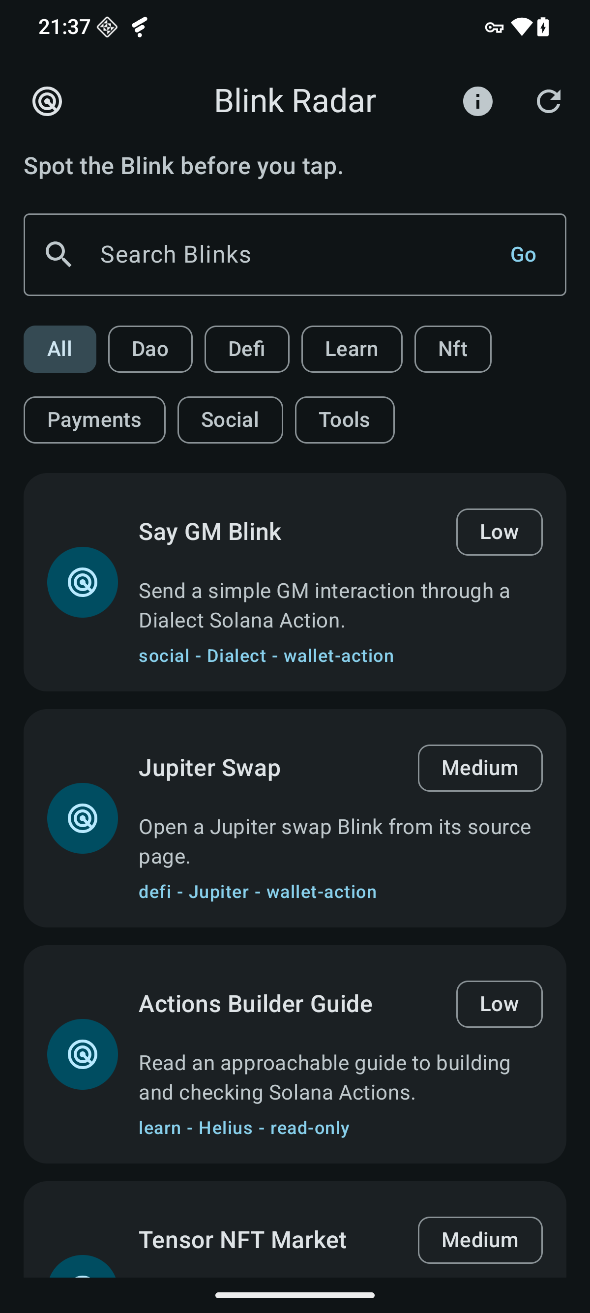Blink Radar screenshot 1