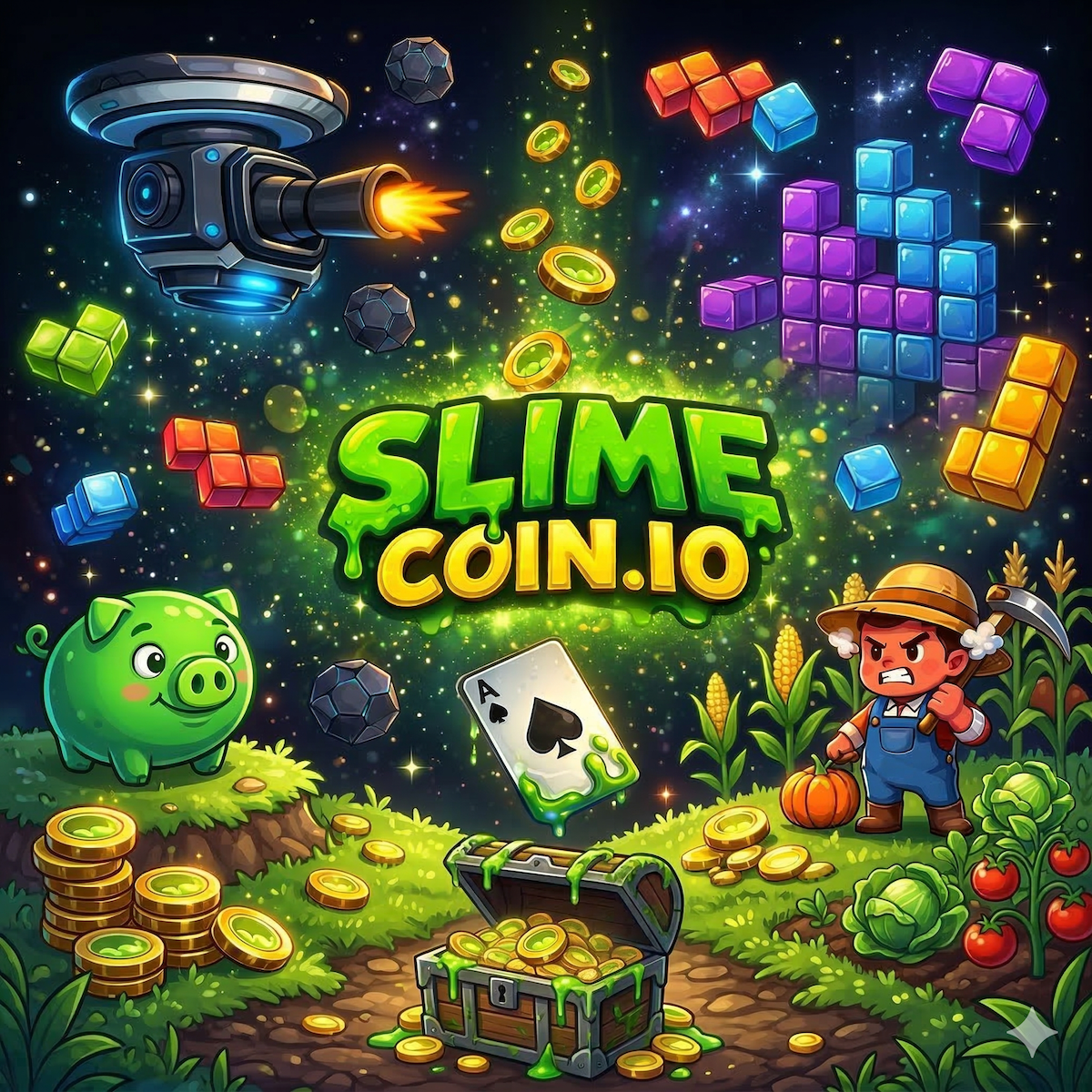 Slimecoin: Play for Cash graphic