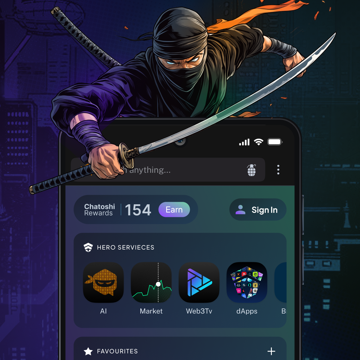 Chatoshi Web3 AI Browser graphic