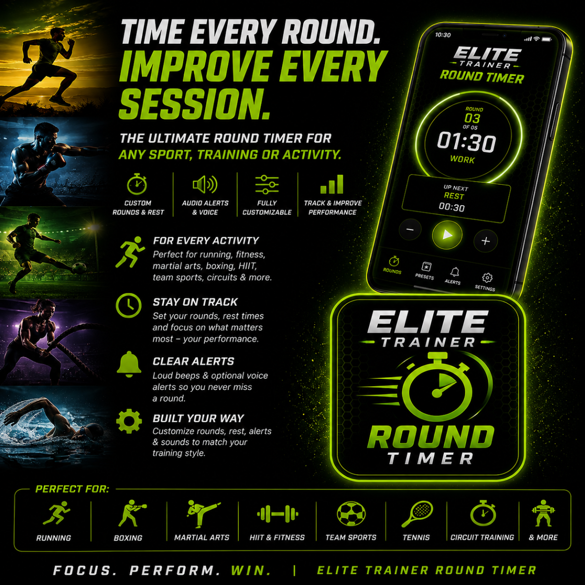 Elite Trainer Round Timer graphic