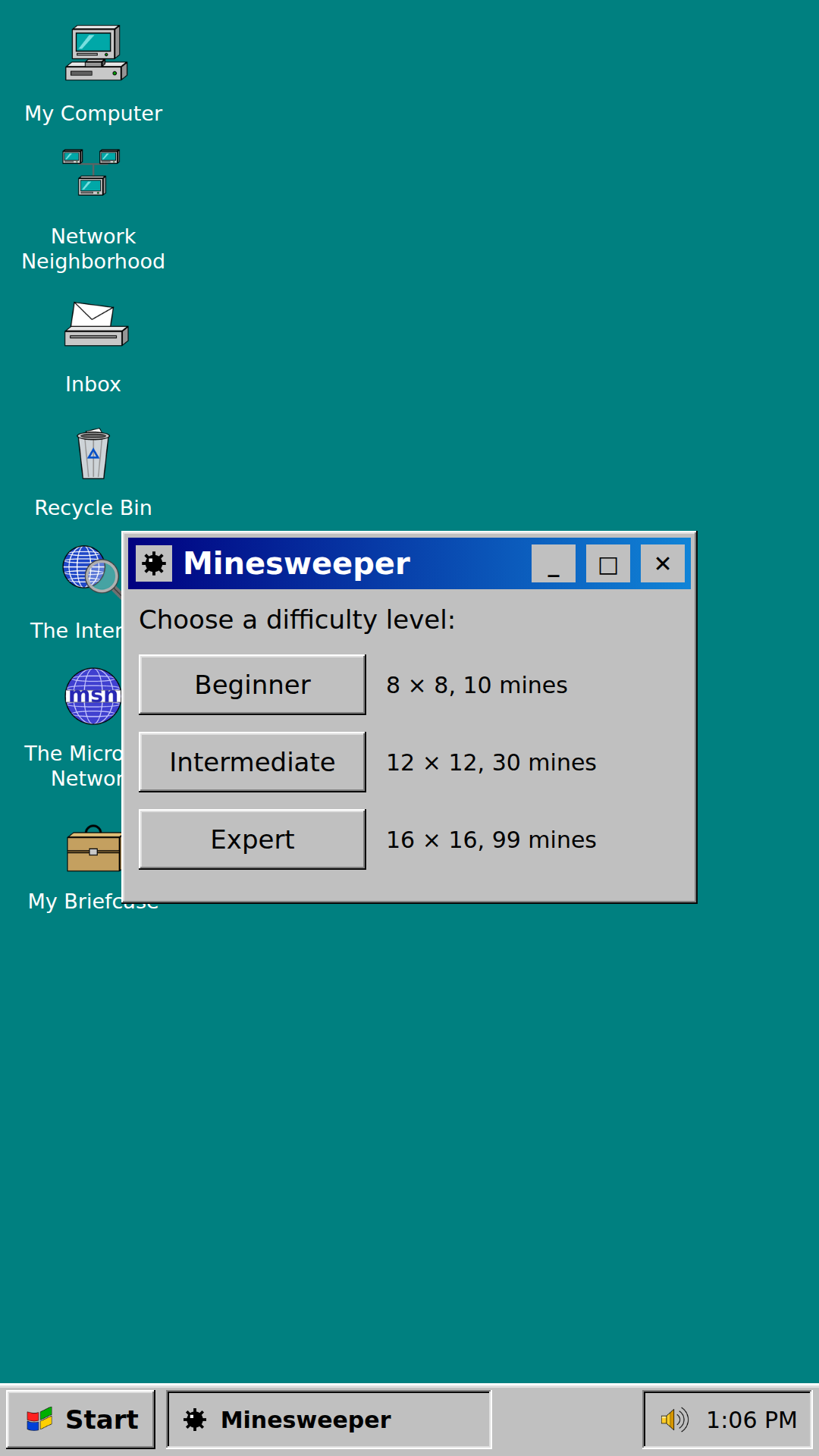 Minesweeper 95 screenshot 1