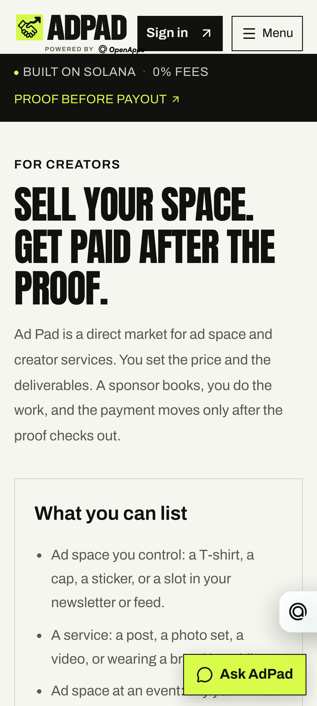 AdPad screenshot 2