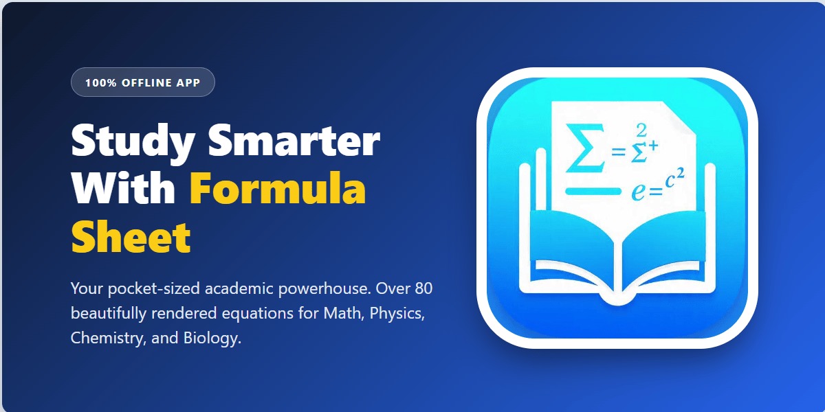 Formula Sheet graphic