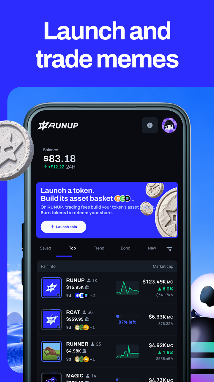 RUNUP: Launch Memes screenshot 1