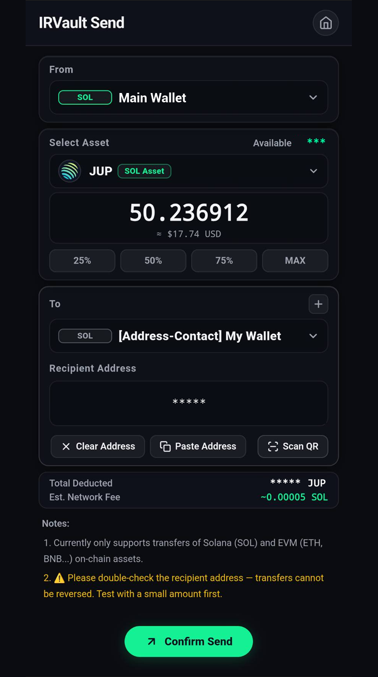 IRVault screenshot 2